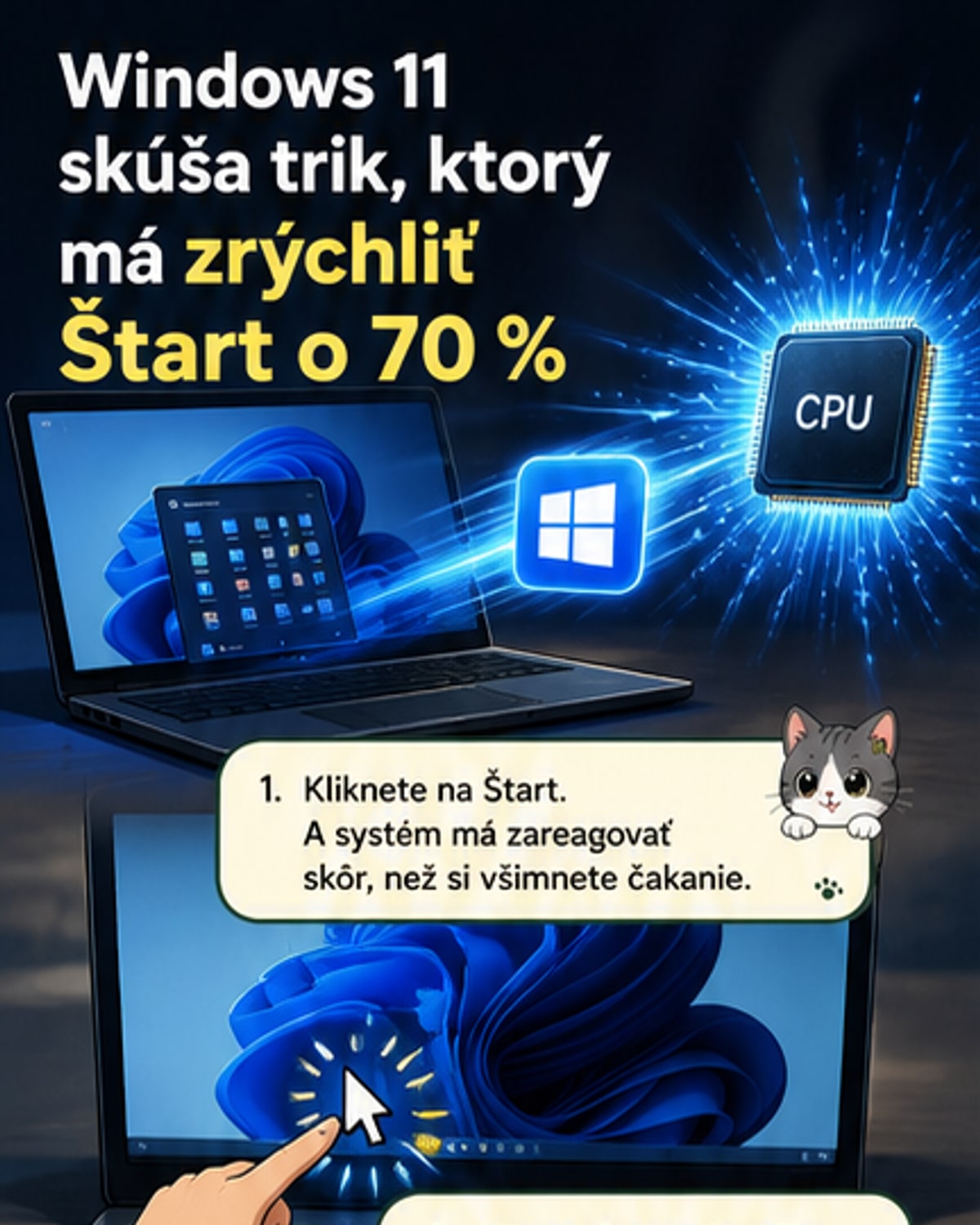 Windows 11 zrýchli ponuku Štart až o 70 %