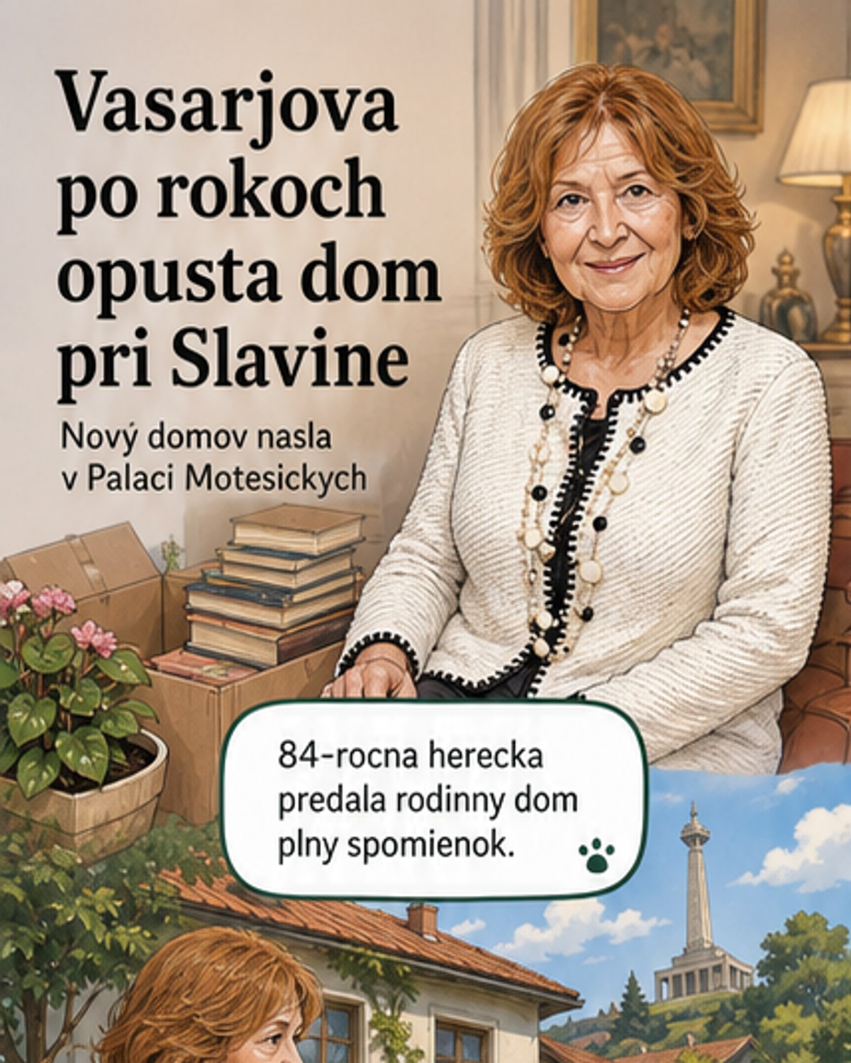 Vášáryová opustila dom so záhradou