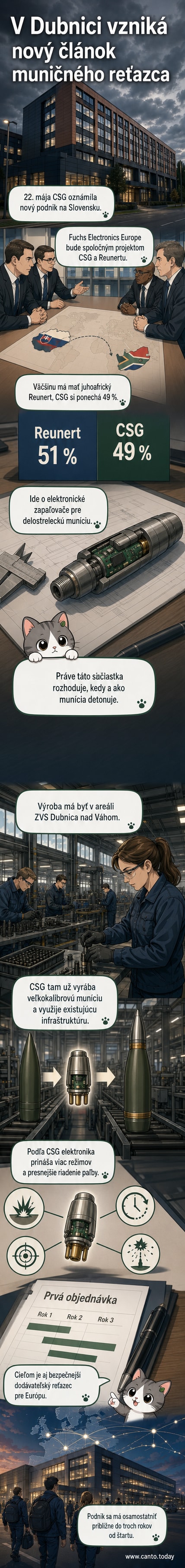 Ilustrácia nového podniku Fuchs Electronics Europe v Dubnici nad Váhom, kde sa bude vyrábať elektronické zapaľovače pre muníciu.