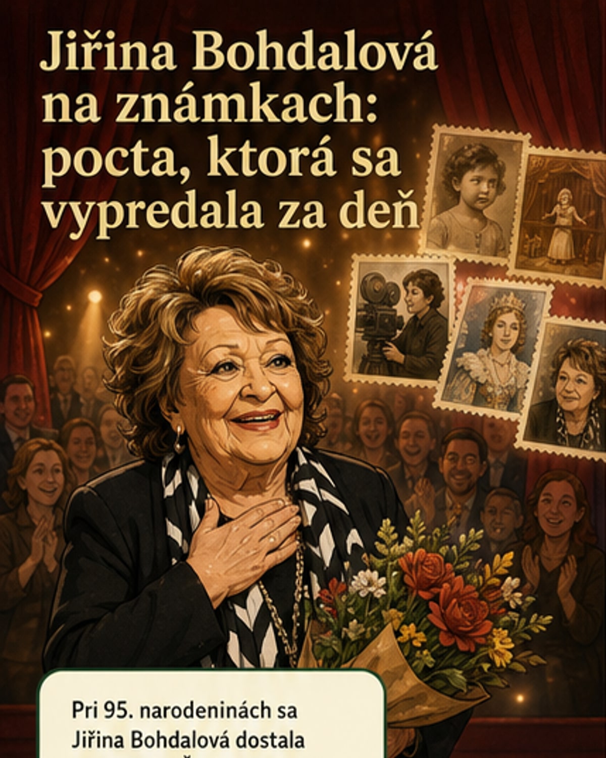 Herečka na známkach k 95. narodeninám