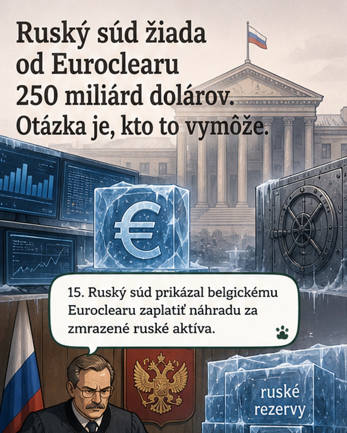 Rusko žiada od Belgicka 250 mld $