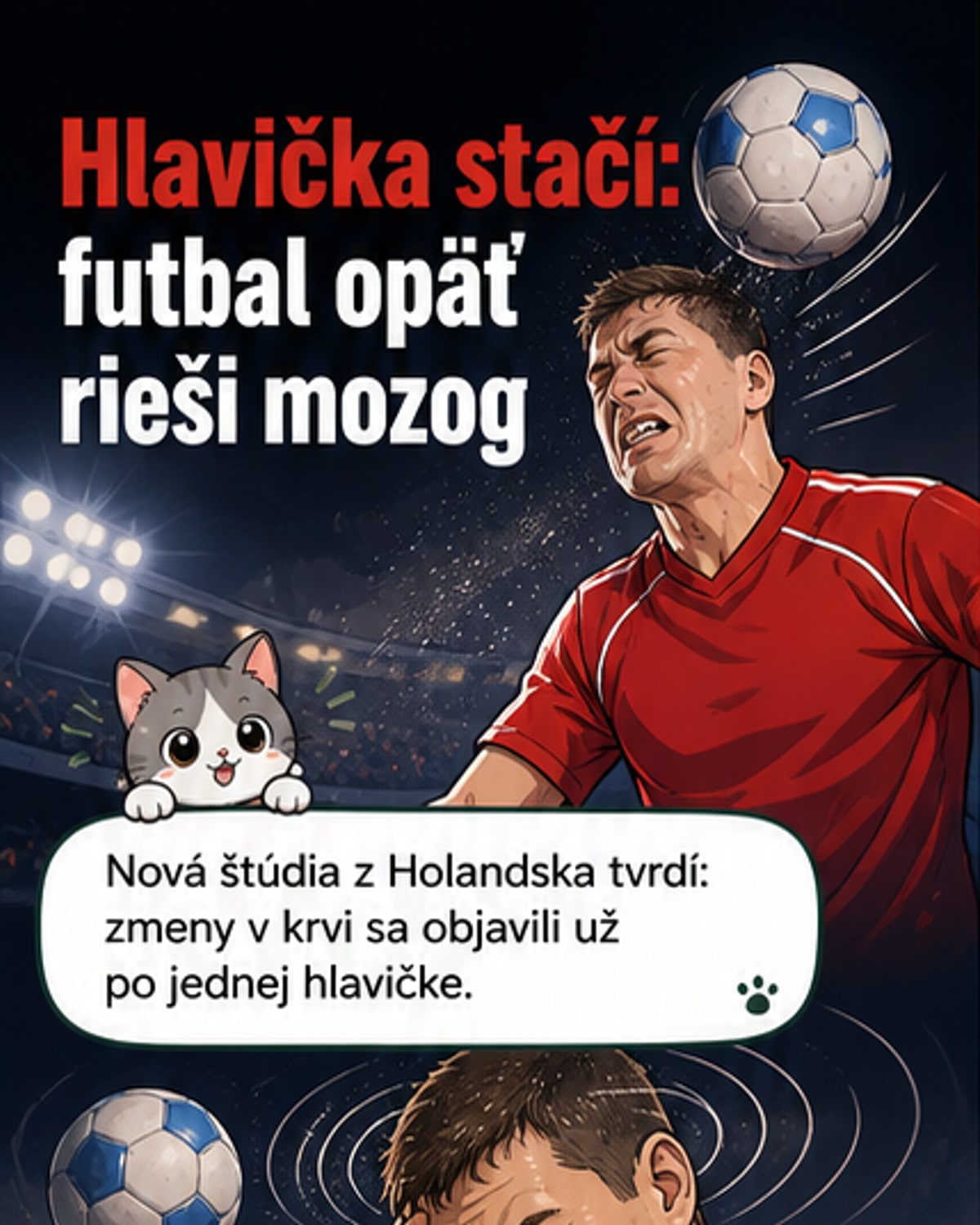 Hlavičkovanie môže poškodiť mozog už po jedinom údere