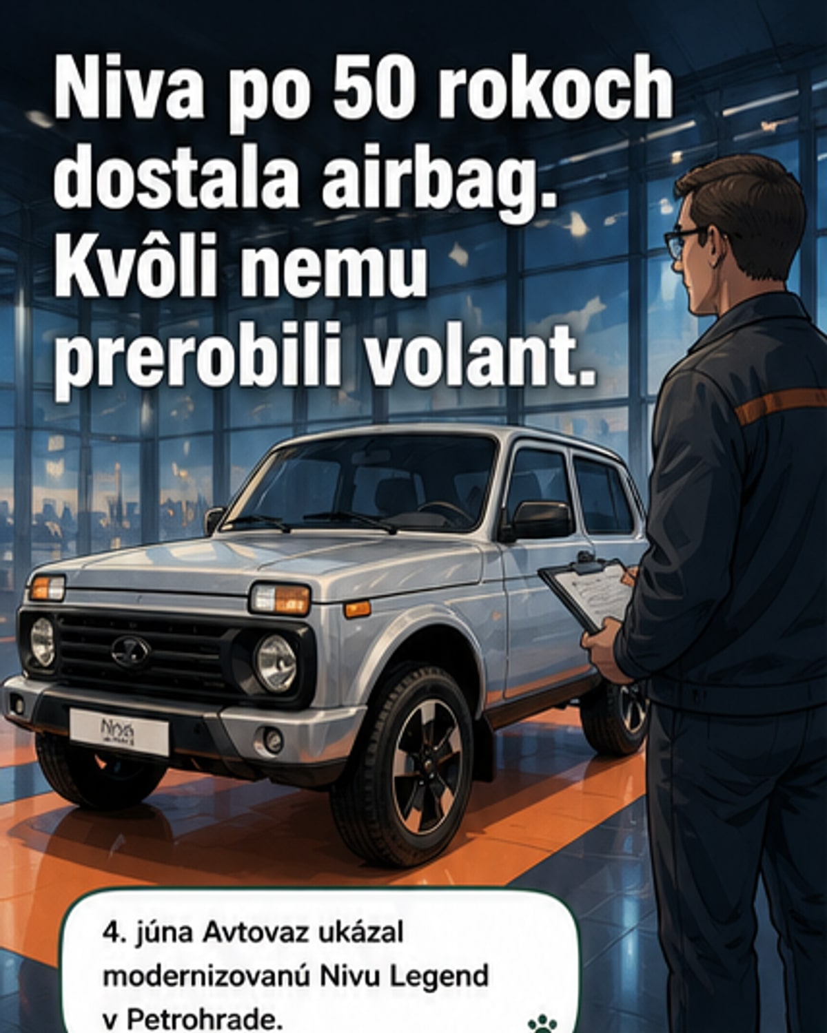 Lada Niva po 50 rokoch dostala airbag