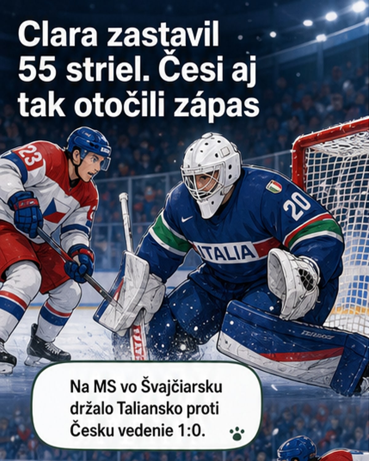 Taliania prehrali, ale brankár Clara zářil