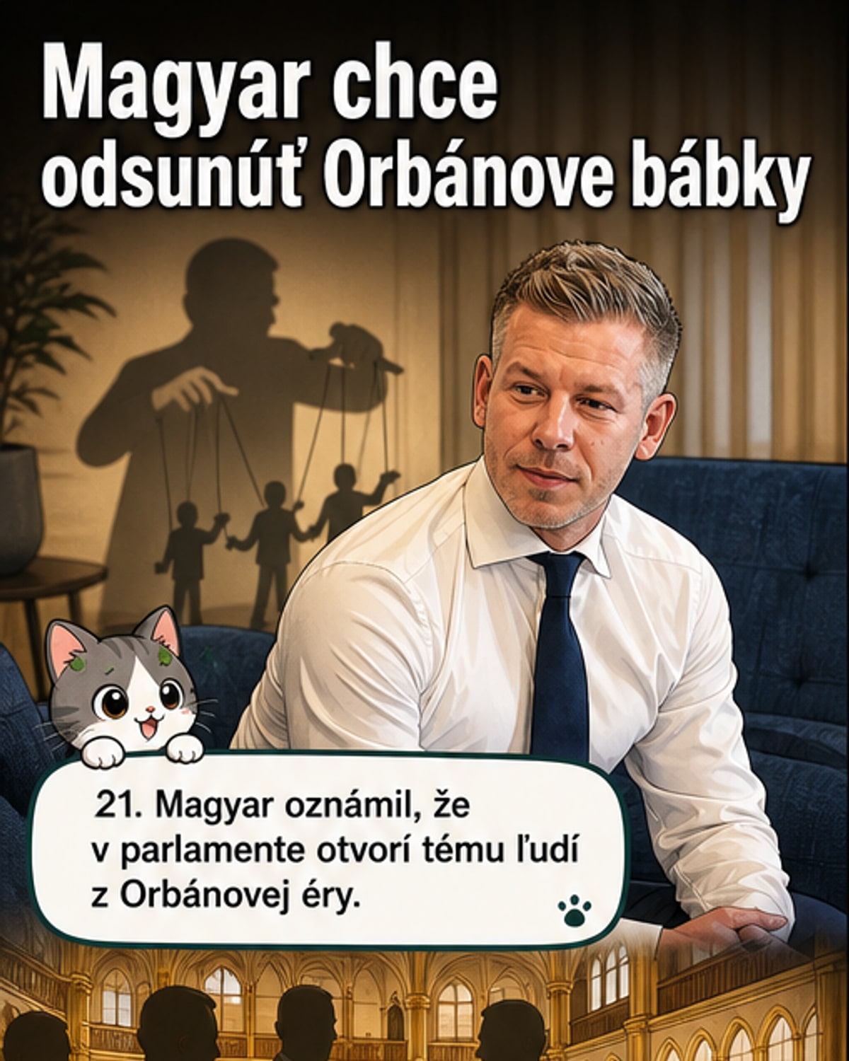 Magyar chce odstrániť Orbánove „bábky“