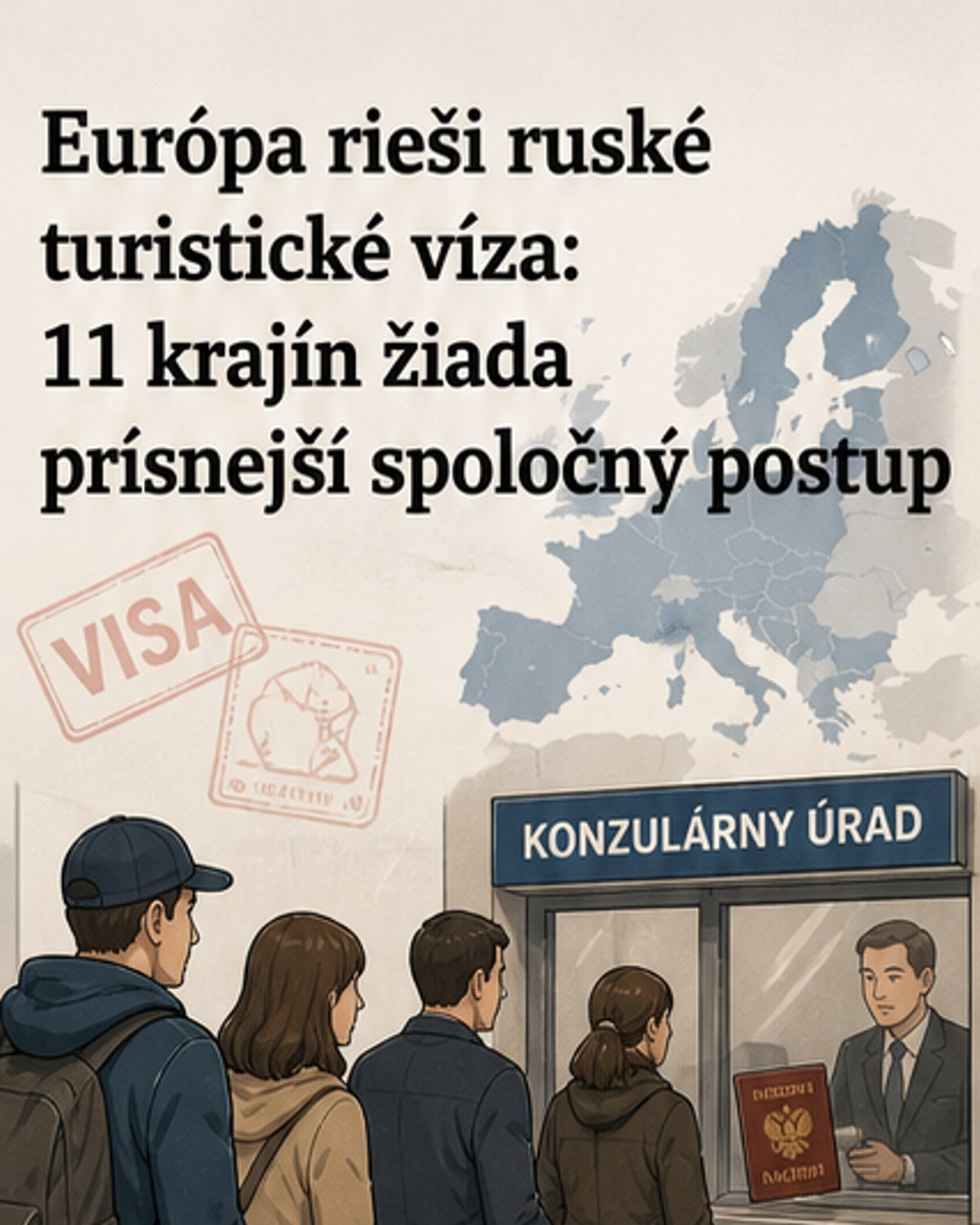 11 krajín chce ťah s vízami pre Rusov