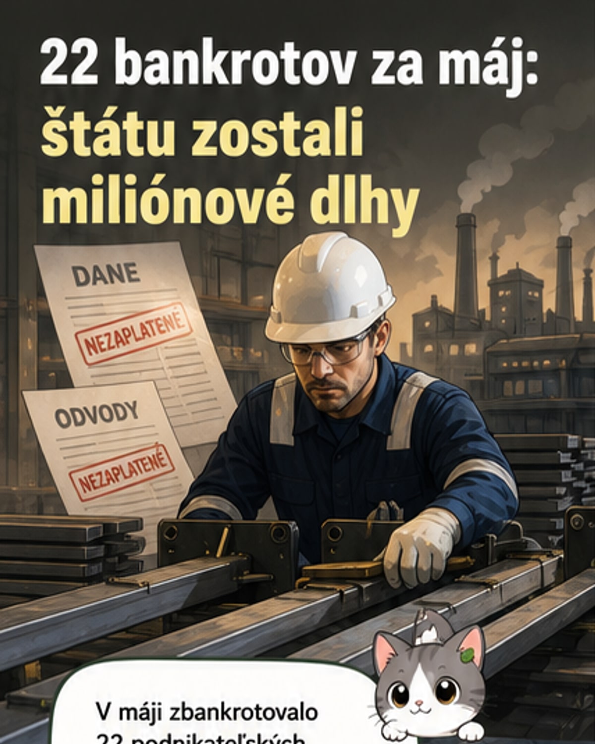 22 firiem zbankrotovalo