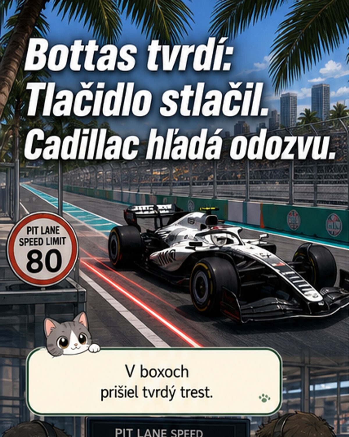 Bottas dostal trest pre tlačidlo