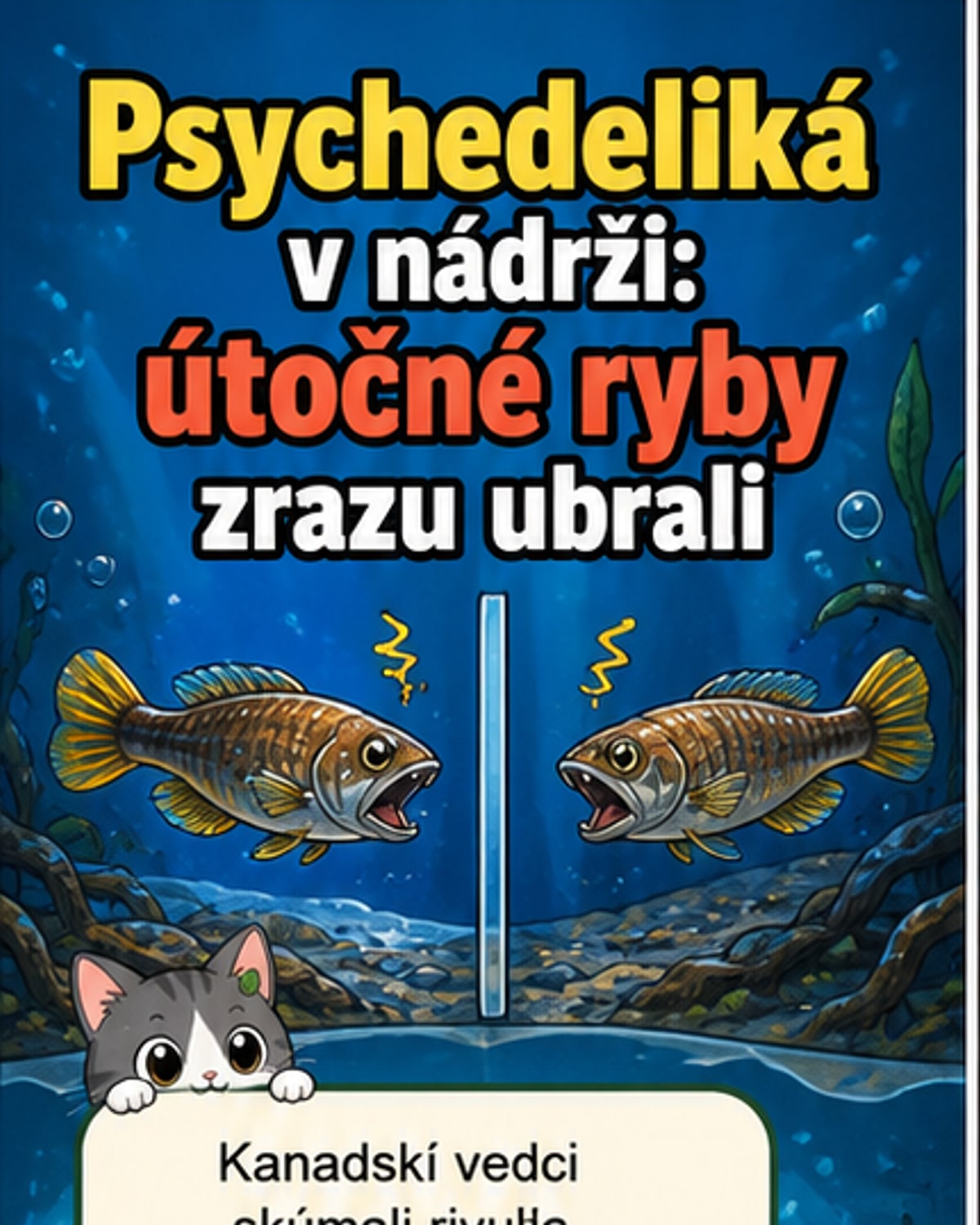 Psilocybín zmenil agresívne ryby