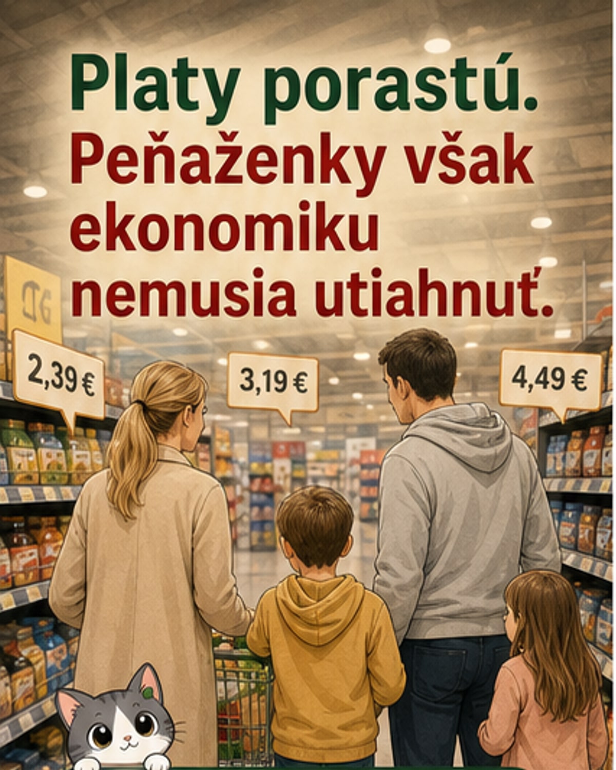 Platy rastú, ale domácnosti šetria