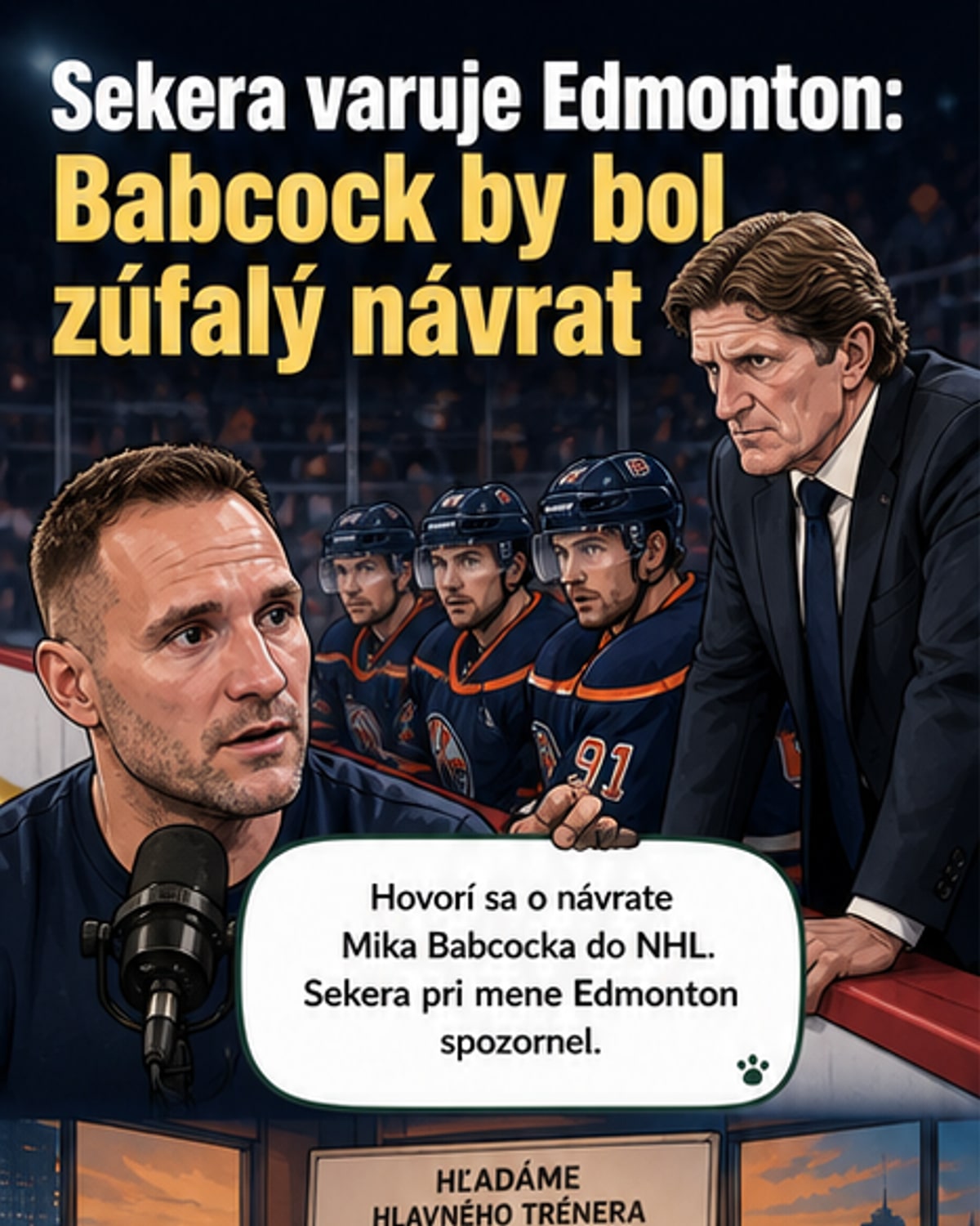 Mike Babcock na ľade s Chrisom Cheliosom počas triumfu v Detroite, teraz v strede kontroverzie o návrate do NHL.
