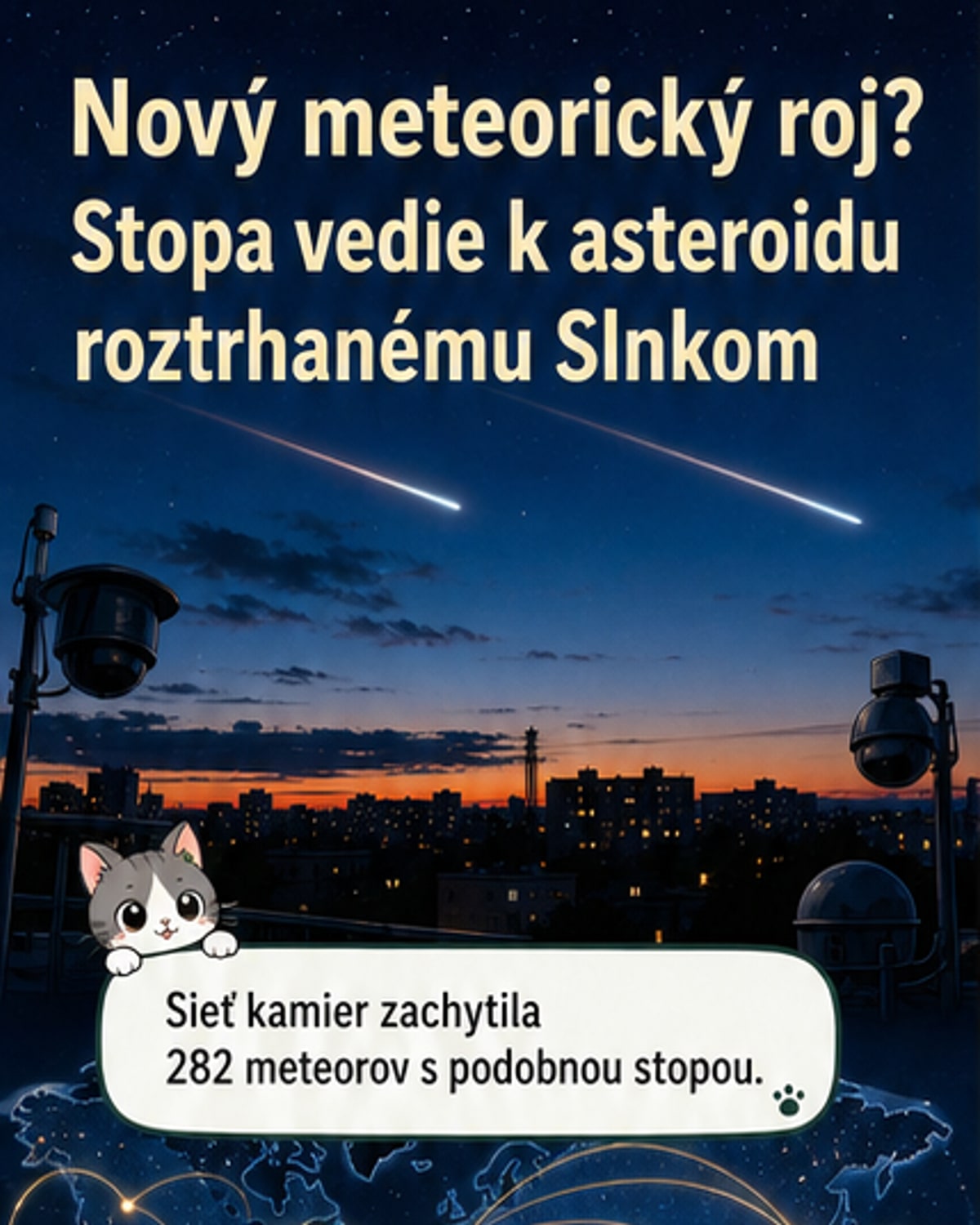 Asteroid roztrhaný Slnkom môže spustiť nový meteorický roj