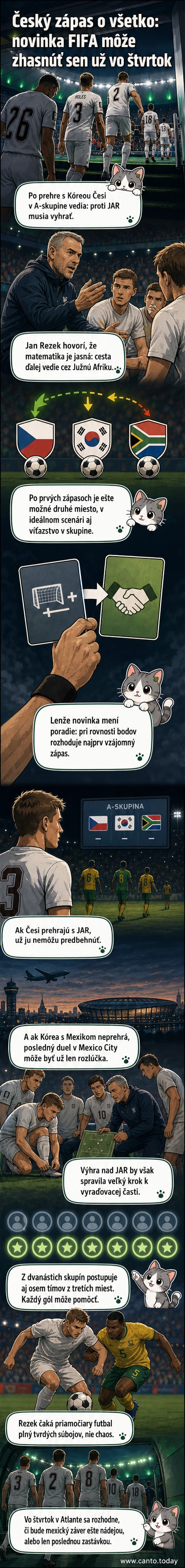 Futbalový zápas na MS – českí hráči pripravení na súboj proti Južnej Afrike pod novými pravidlami FIFA