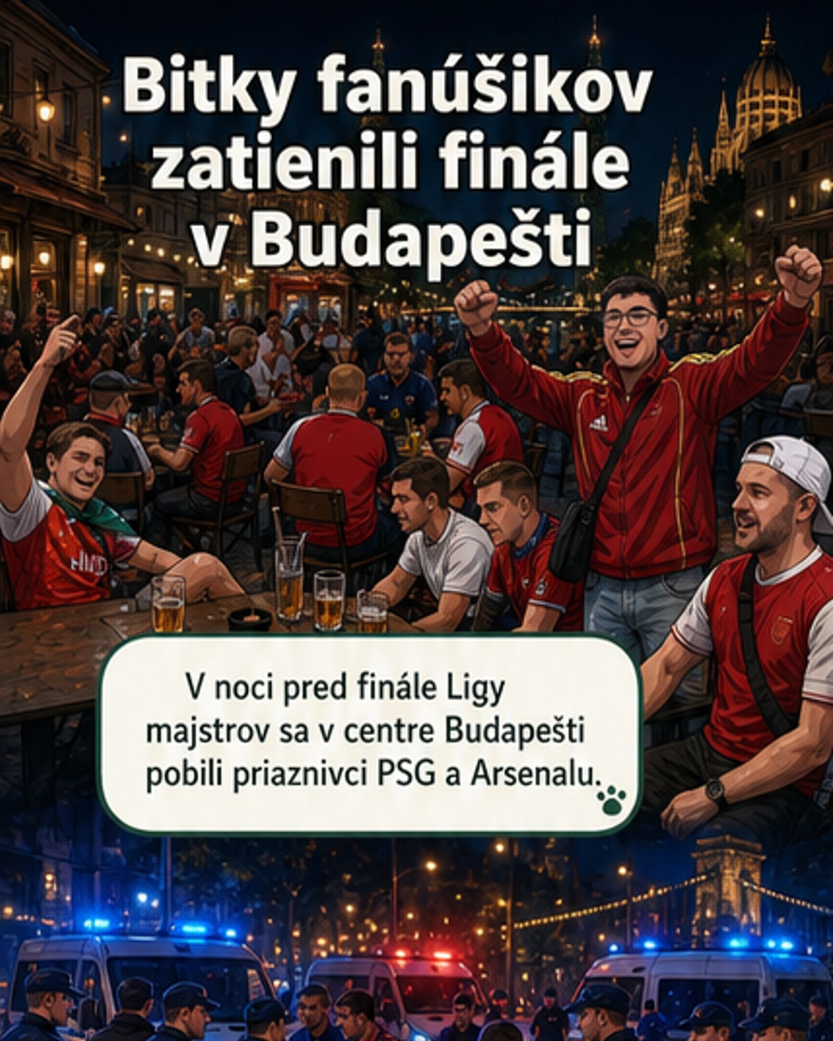 Bitka fanúšikov pred finále Ligy majstrov