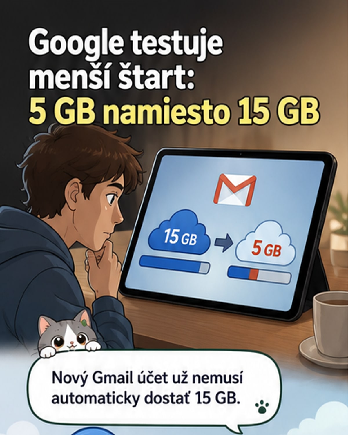 Google znižuje bezplatné úložisko