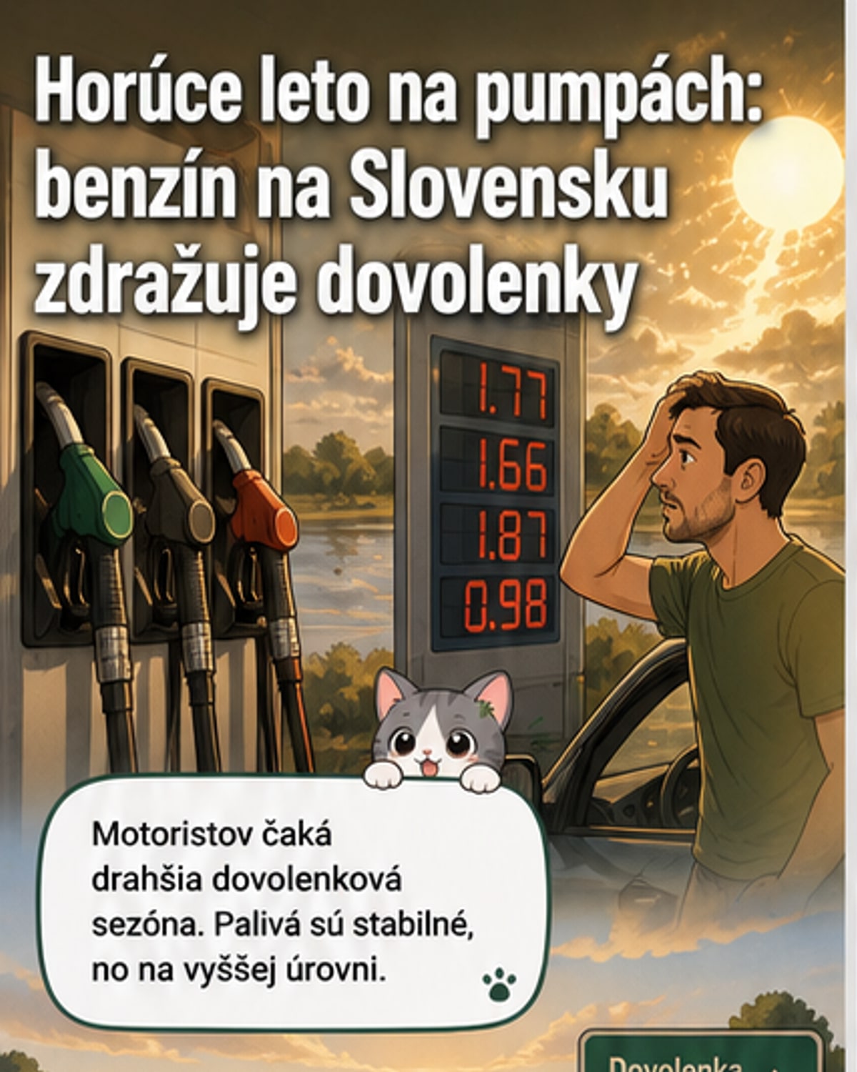 Slovensko: Benzín drahší než u susedov