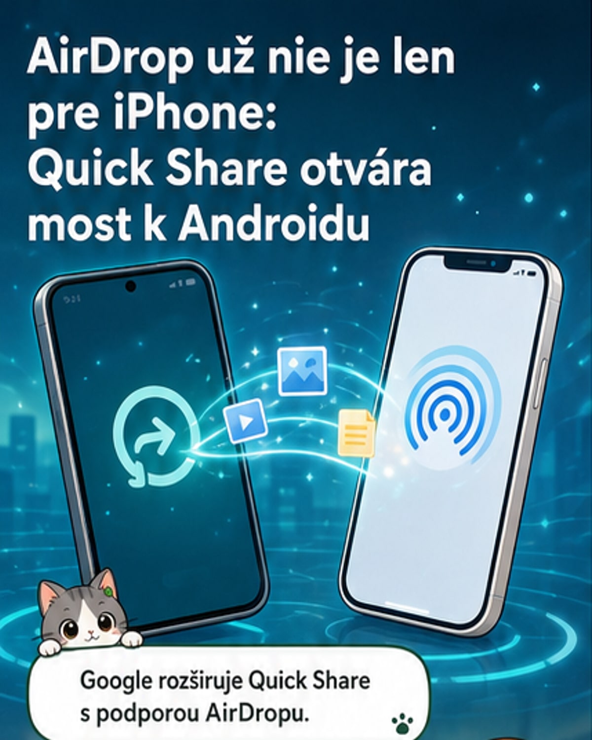 Quick Share teraz funguje s iPhonmi