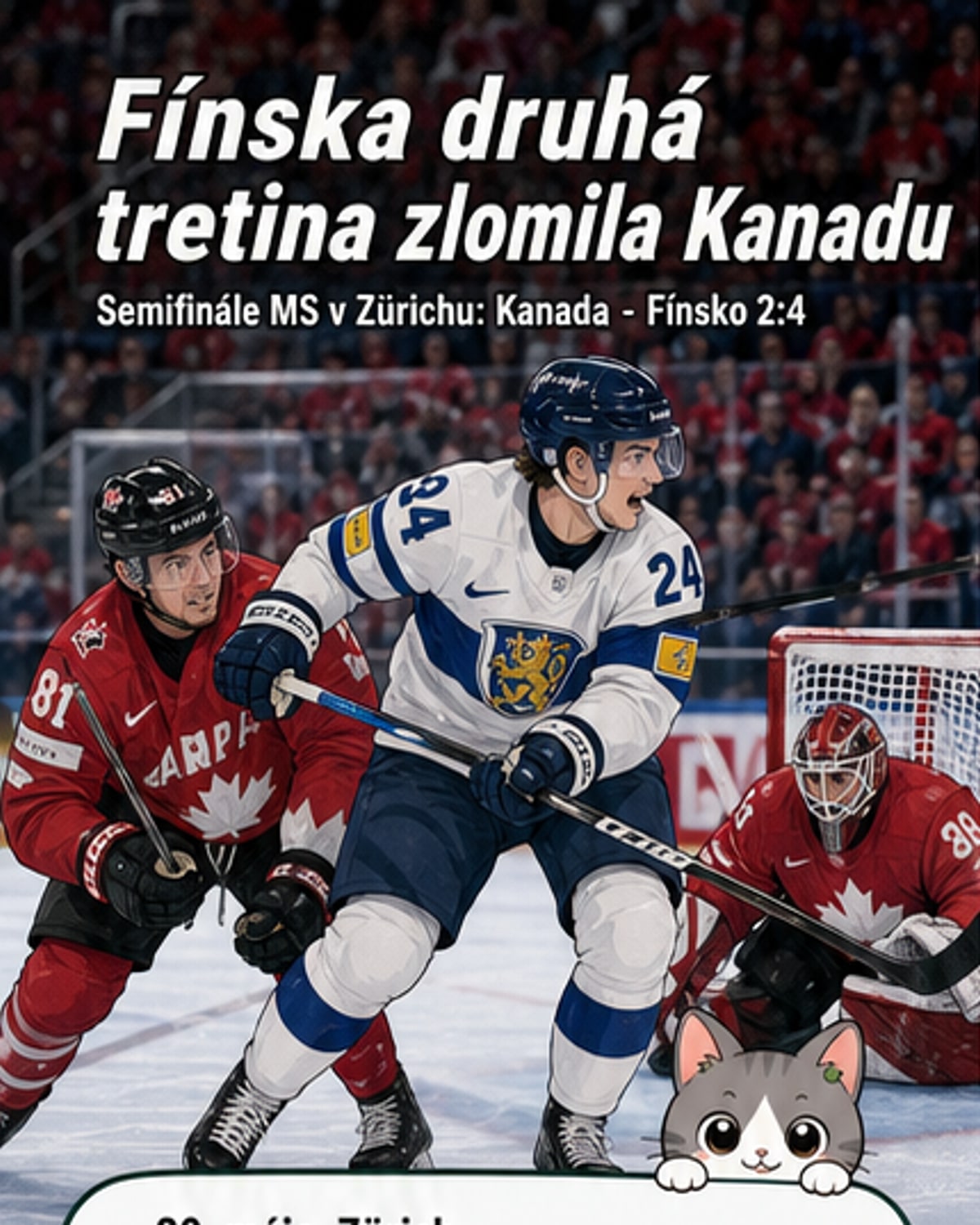Fíni zdolali Kanadu a idú do finále MS