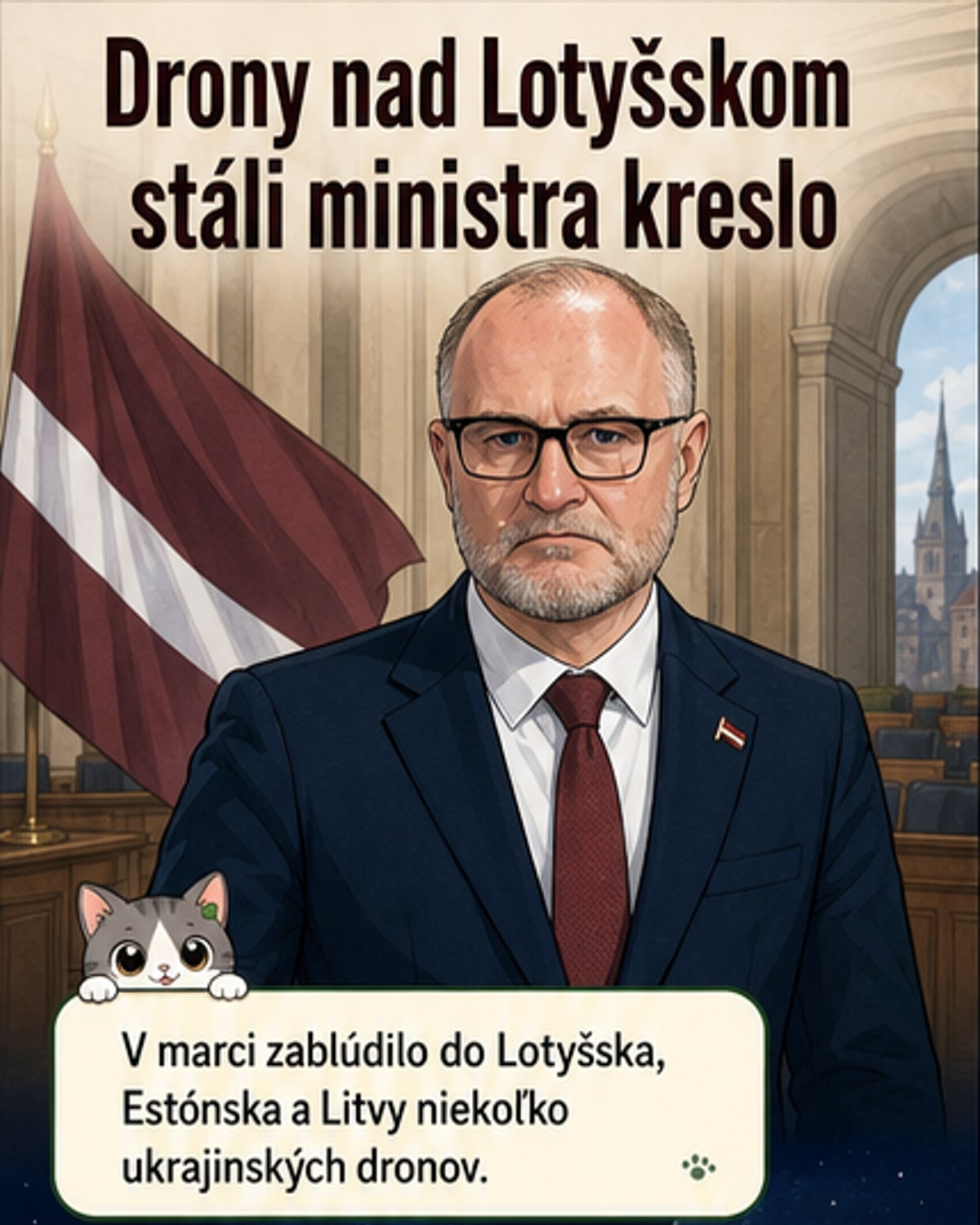 Ukrajinské drony vošli do Lotyšska, minister padol