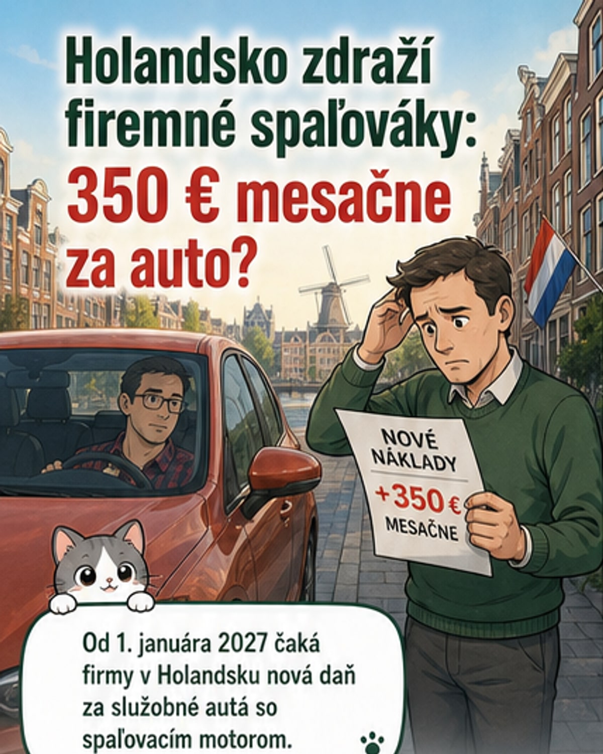 Holandsko: Služobné auto už nebude lacná výhoda
