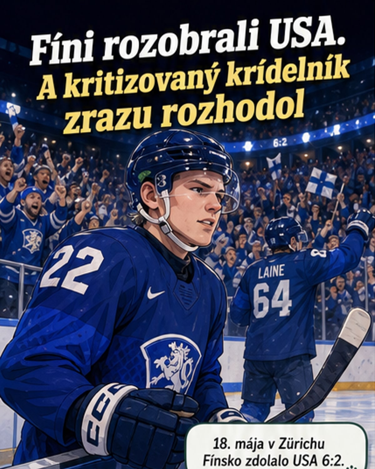 Fínsko zdolalo USA 6:2