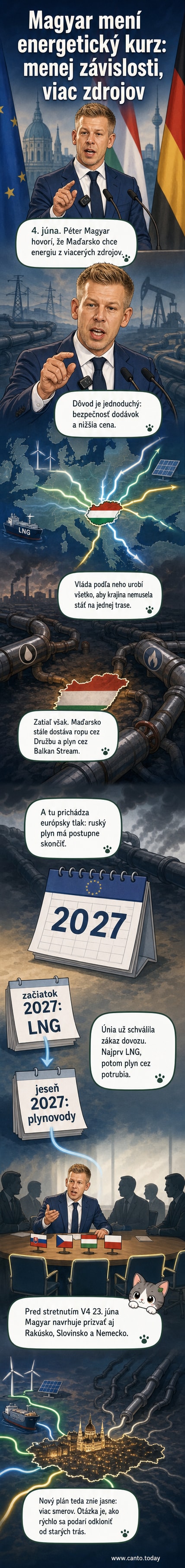 Premiér Maďarska Péter Magyar hovorí na tlačovej konferencii v Berlíne, na pozadí logo médiá a fotografický záznam.