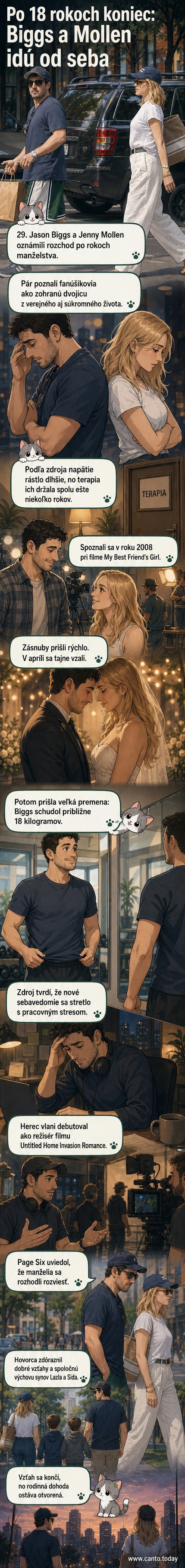 Fotografia páru Jason Biggs a Jenny Mollen na verejnosti, oblečení neformálne, stojaci spolu v meste. Na pozadí sú ľudia a budovy.