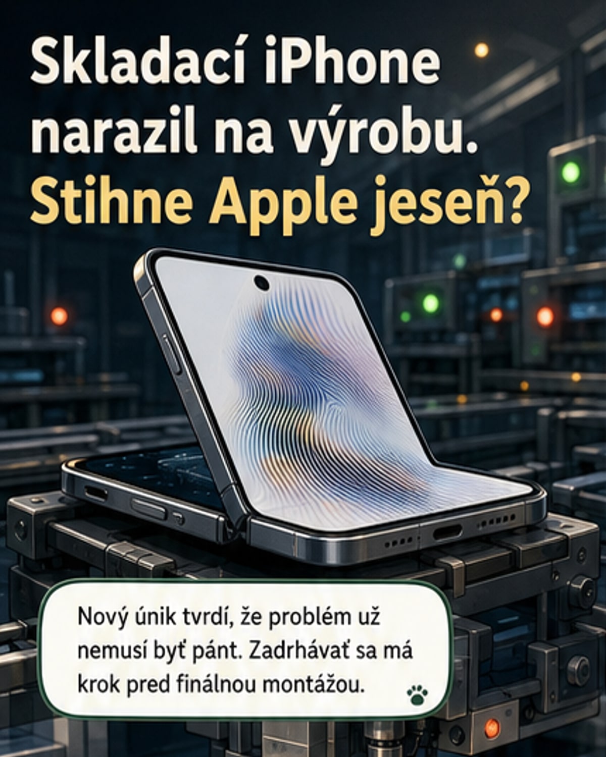 Skladací iPhone má nový výrobný problém