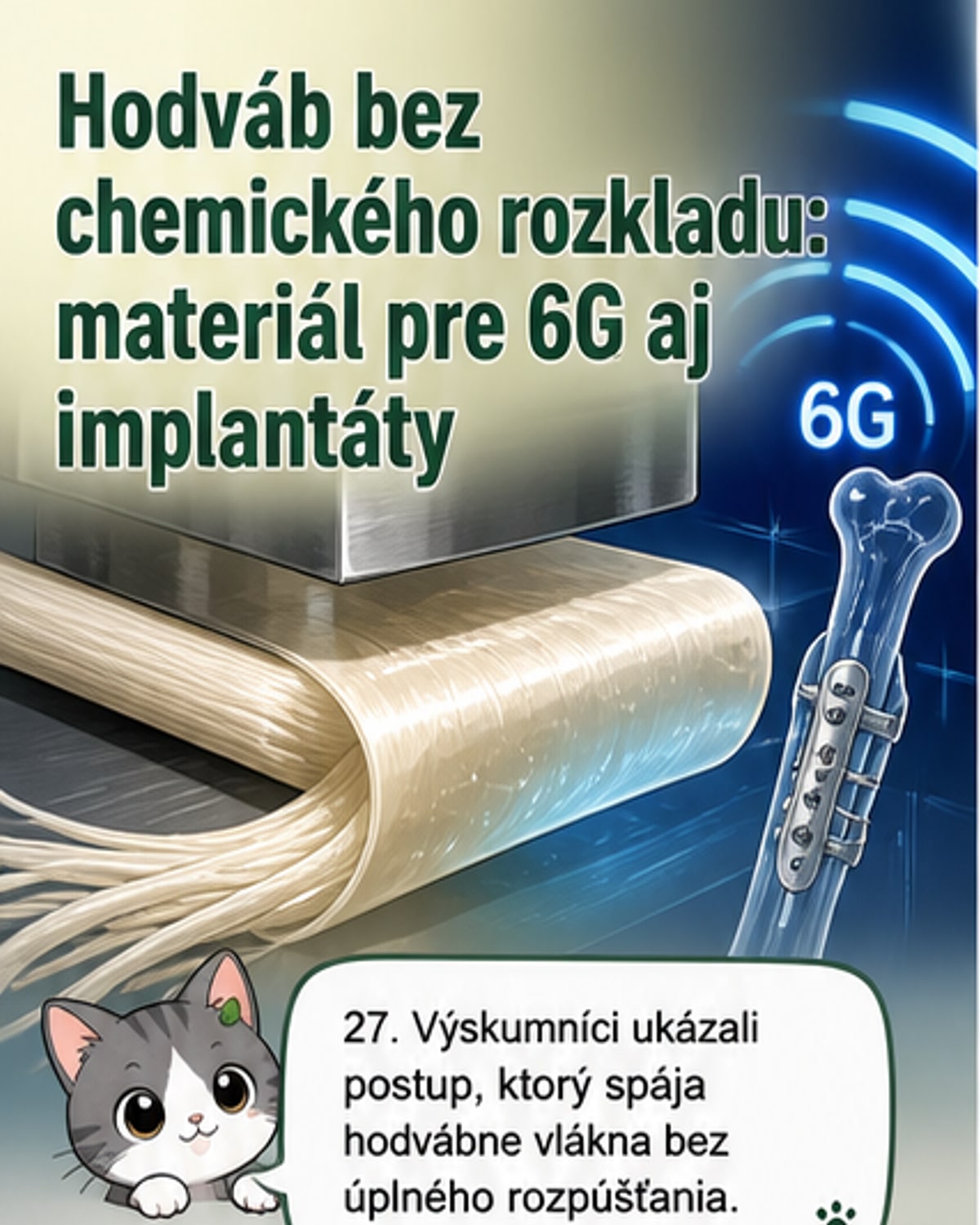 Hodváb pre 6G a implantáty