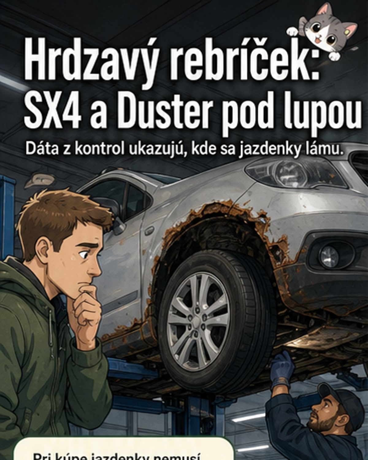 7 z 10 ojazdených áut hrdzavie