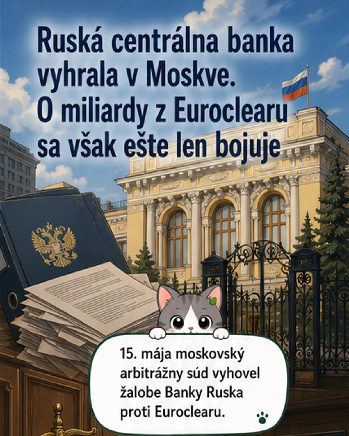 Ruská banka vyhrala súd proti Euroclearu