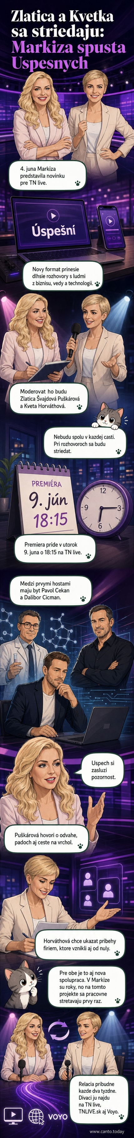 Zlatica Švajdová Puškárová a Kveta Horváthová stojia spolu pred kamerou, pripravené na nový rozhovorový formát Úspešní na TN live.