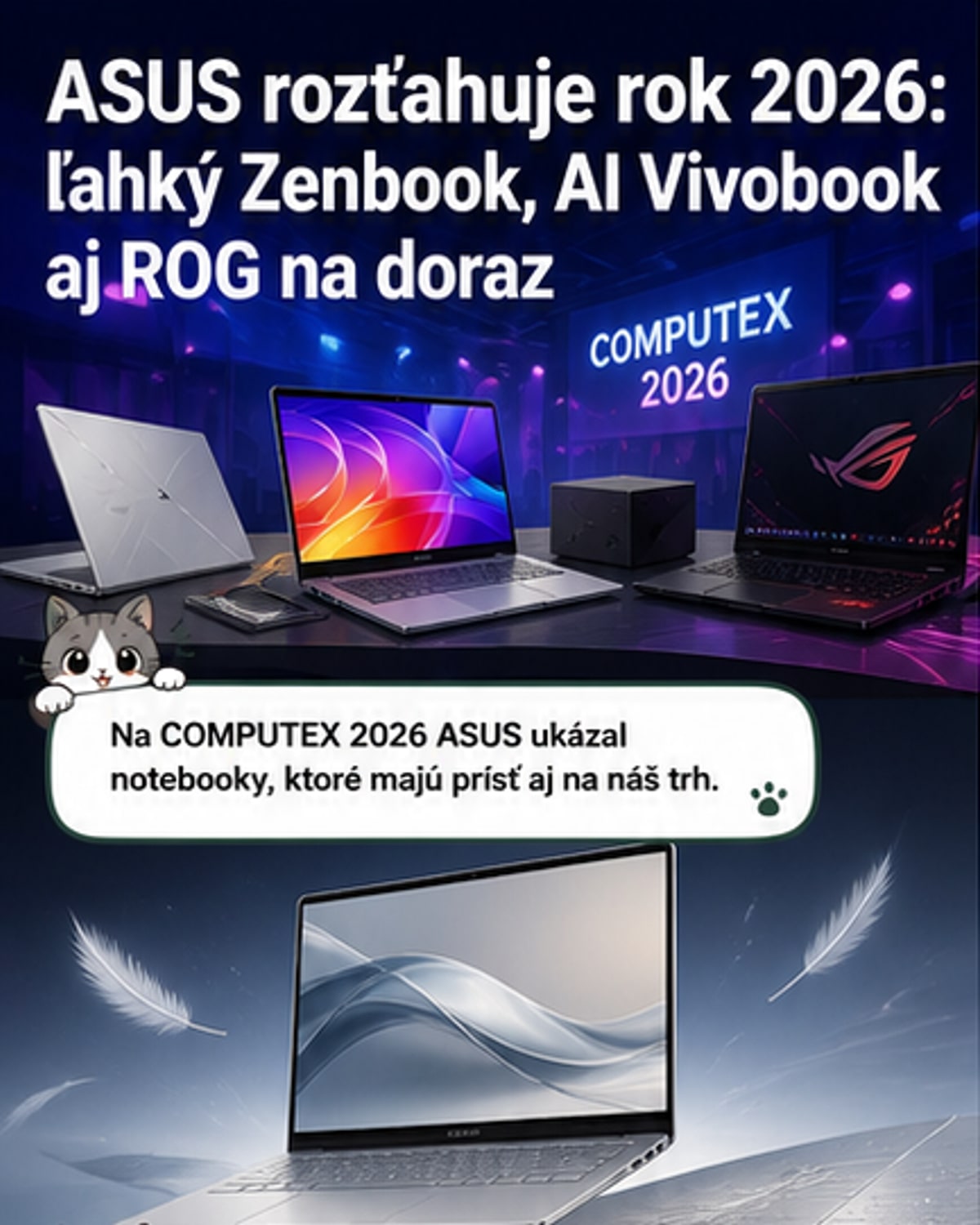 ASUS predstavil nové notebooky na COMPUTEX 2026