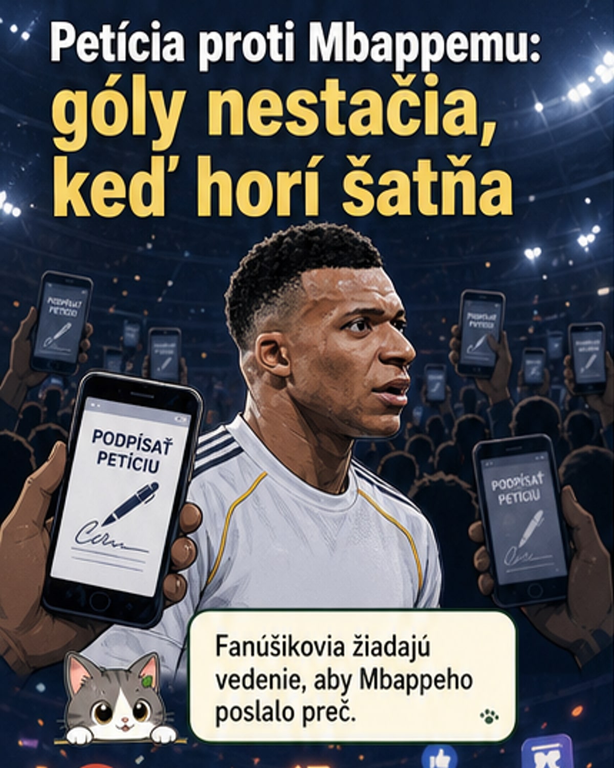 Fanúšikovia Realu proti Mbappému
