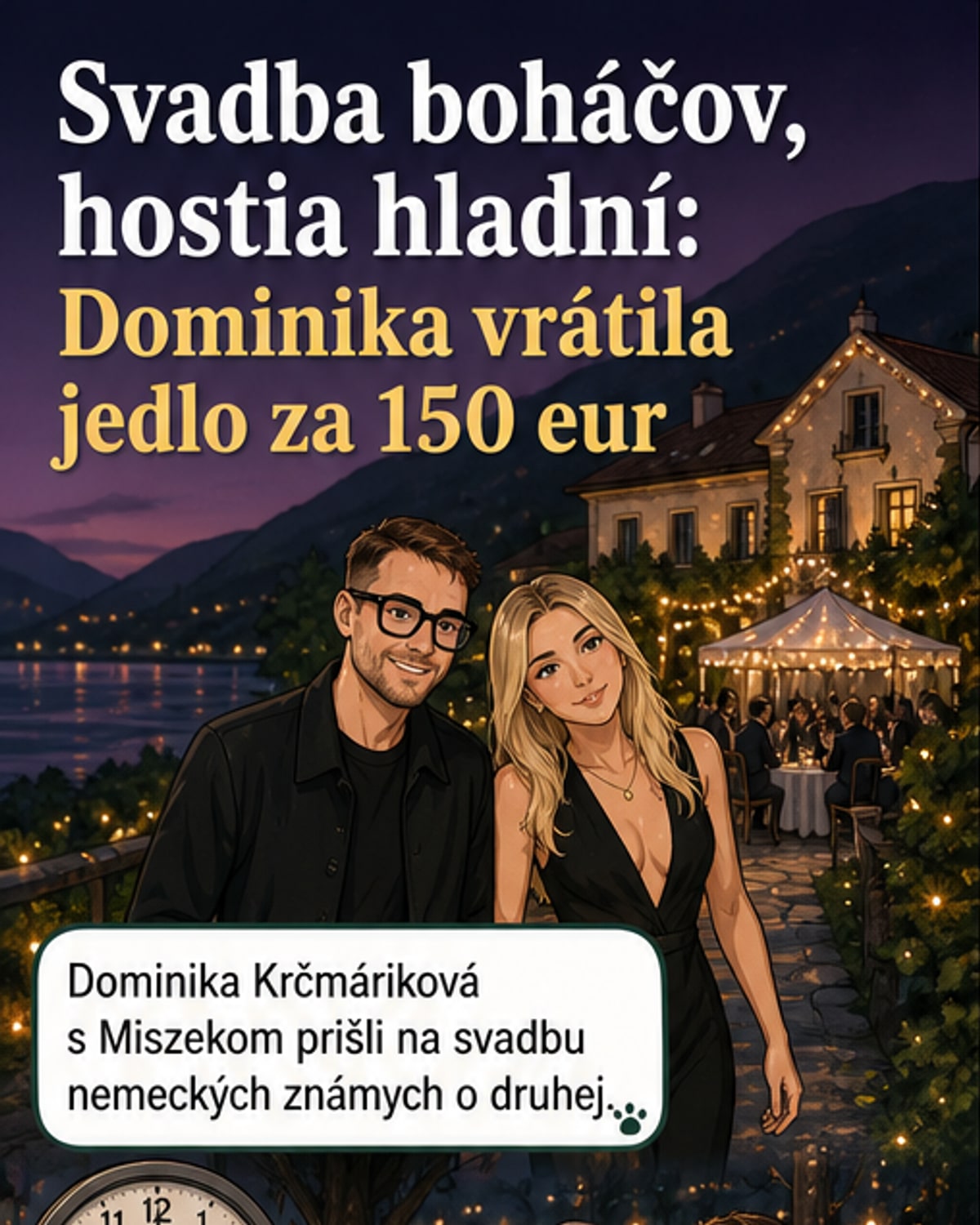 Svadba boháčov s hladom a 150€ jedlom