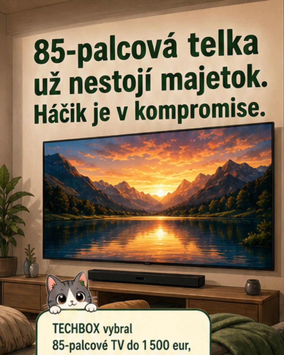 85″ televízor do 1 500 €