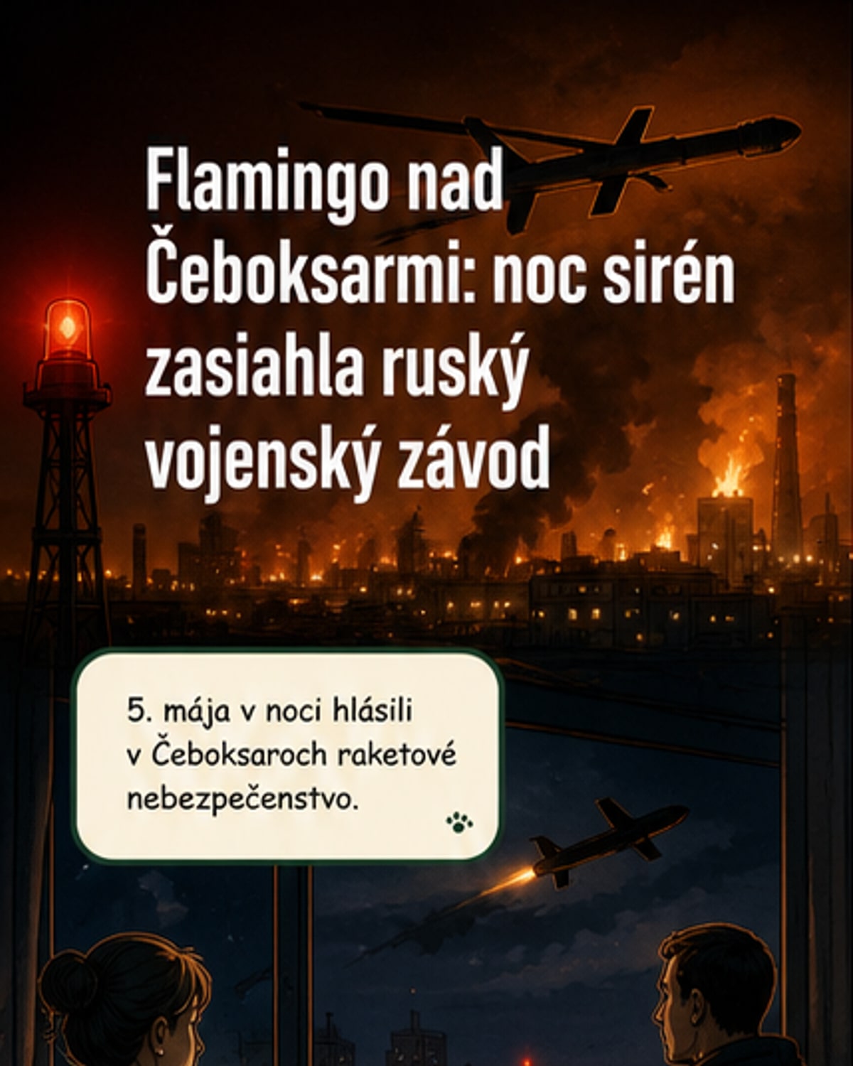Ukrajinská strela Flamingo zasiahola továreň hlboko v Rusku