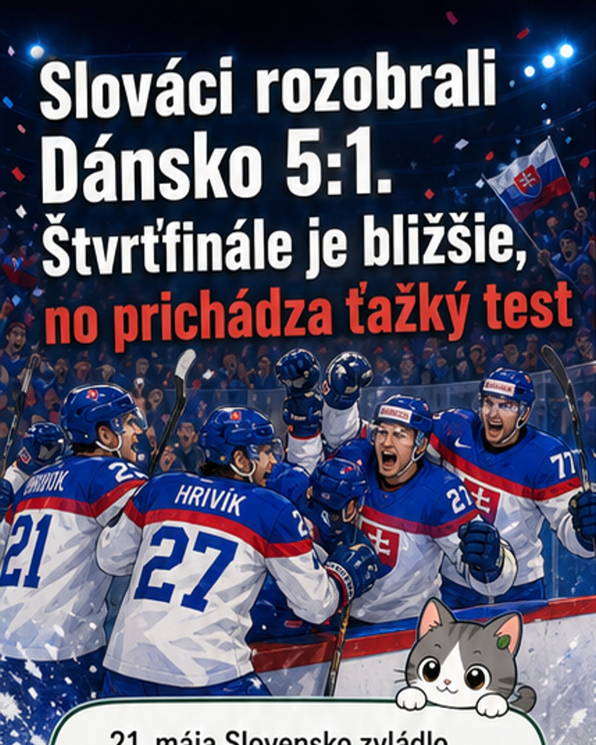 Slováci zdolali Dánsko 5:1