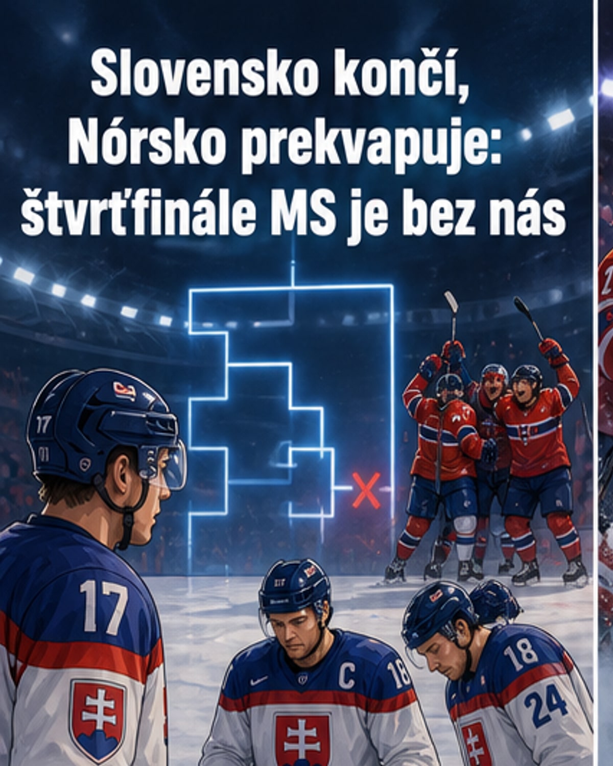 Štvrťfinále MS: Kanada vs. USA, Švajčiarsko vs. Švédsko