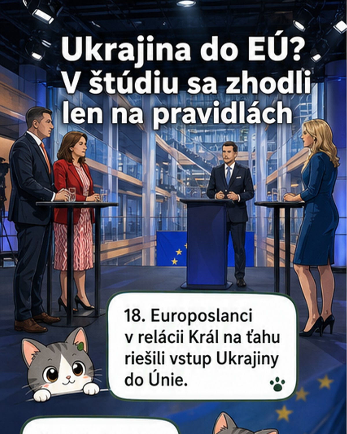 Ilustrácia zobrazuje ukrajinského vojaka na pozadí európskej mapy s vlajkami EÚ, symbolizujúcu ochranu európskych hraníc.