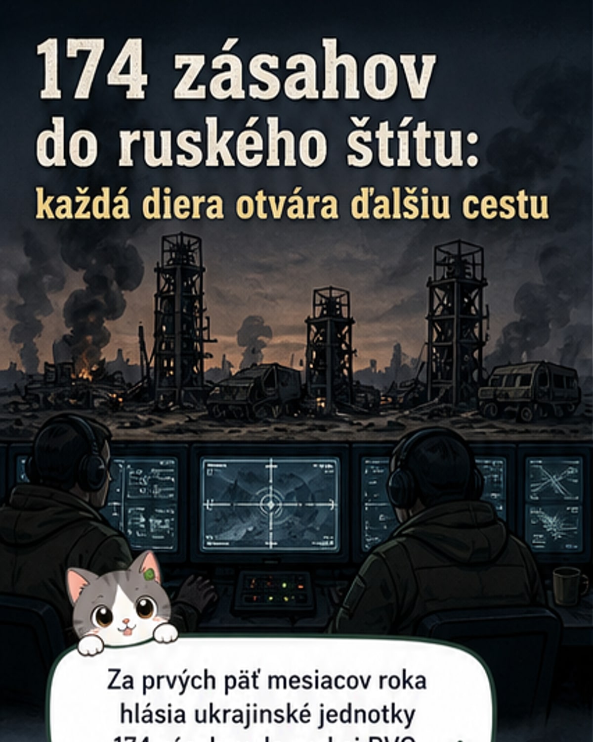 Ukrajinské drony trhalili ruský vzdušný štít