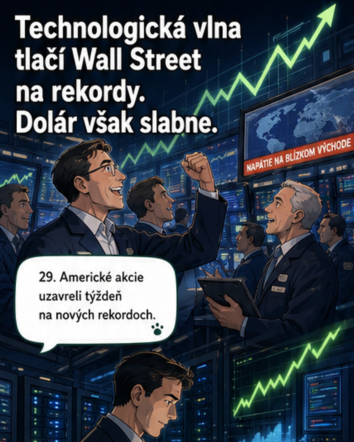 Technologické akcie a geopolitika pohli trhom