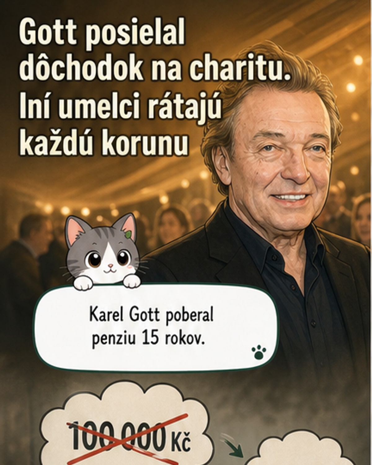 Gottova penzia išla na charitu