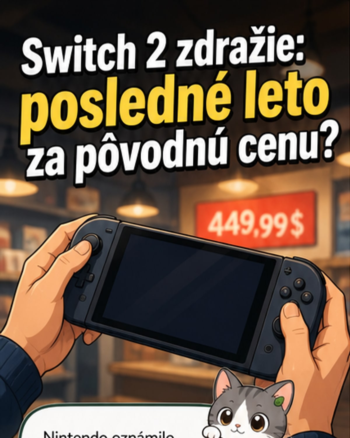 Nintendo Switch 2 od septembra drahšia