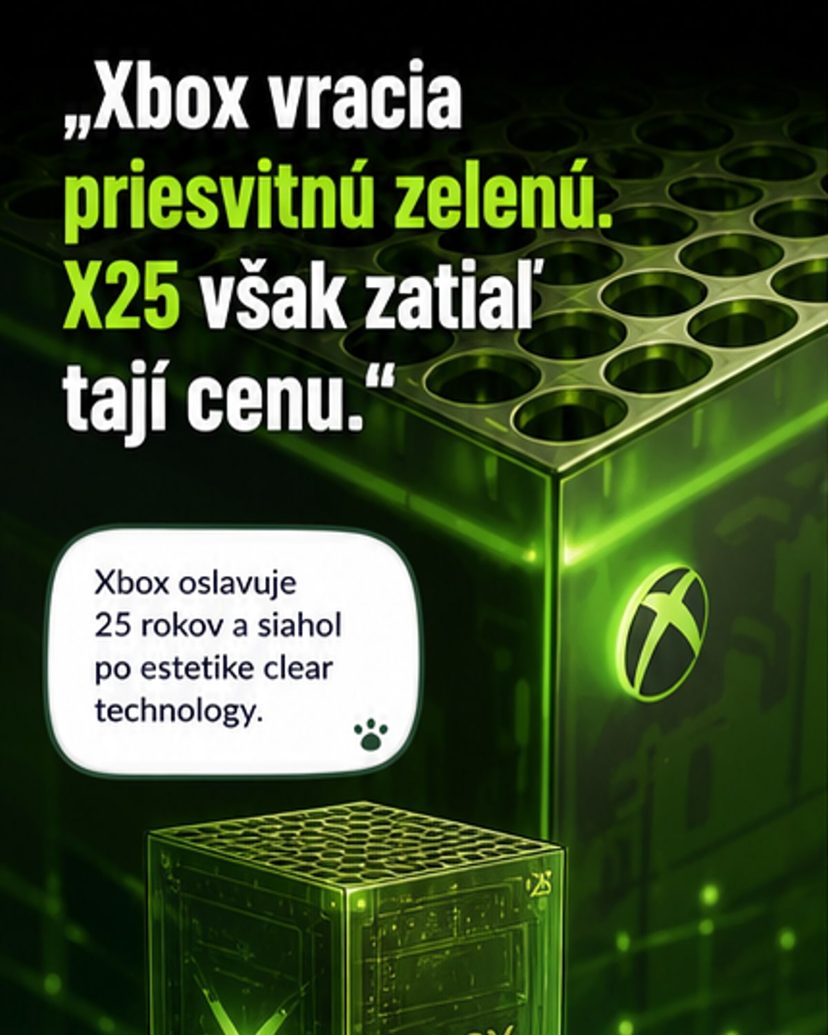 Xbox oslavuje 25 rokov s priehľadnou konzolou X25