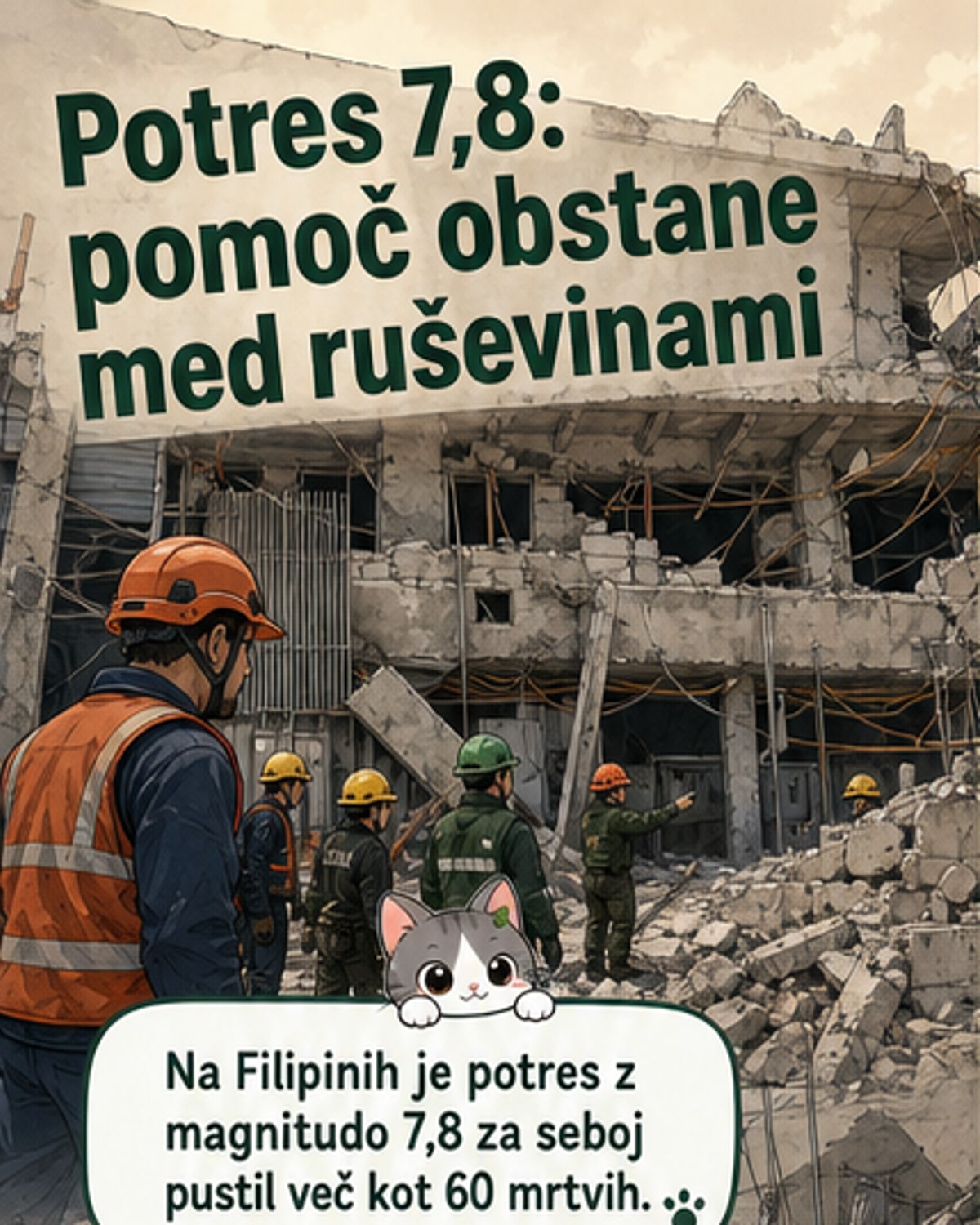 Potres na Filipinih: več kot 60 mrtvih
