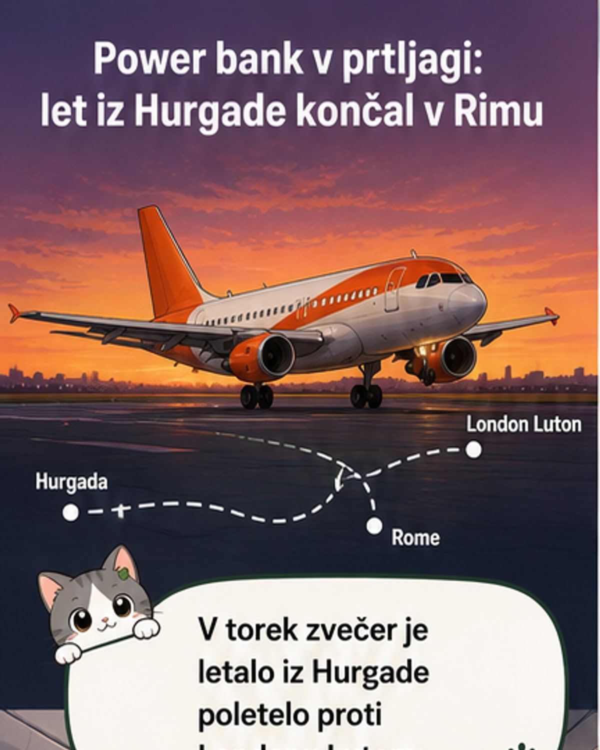 Letalo zasilno pristalo zaradi polnjenja baterije