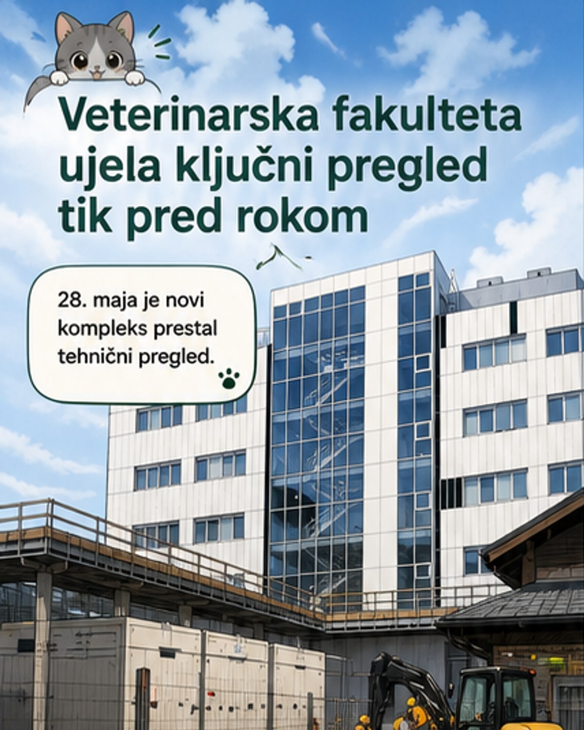 Nova veterinarska fakulteta prestala ključni pregled