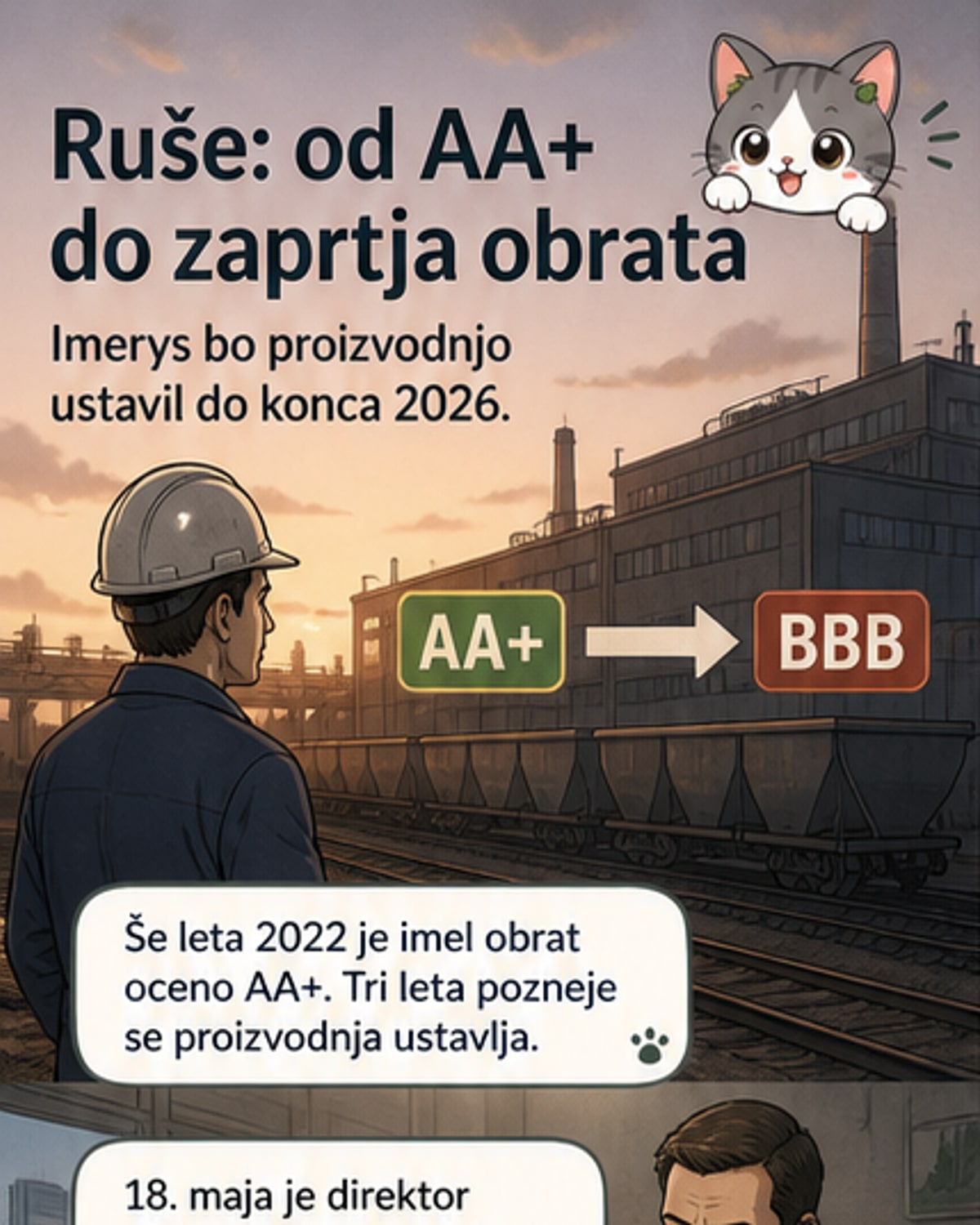 Tovarna z oceno AA+ zapira vrata