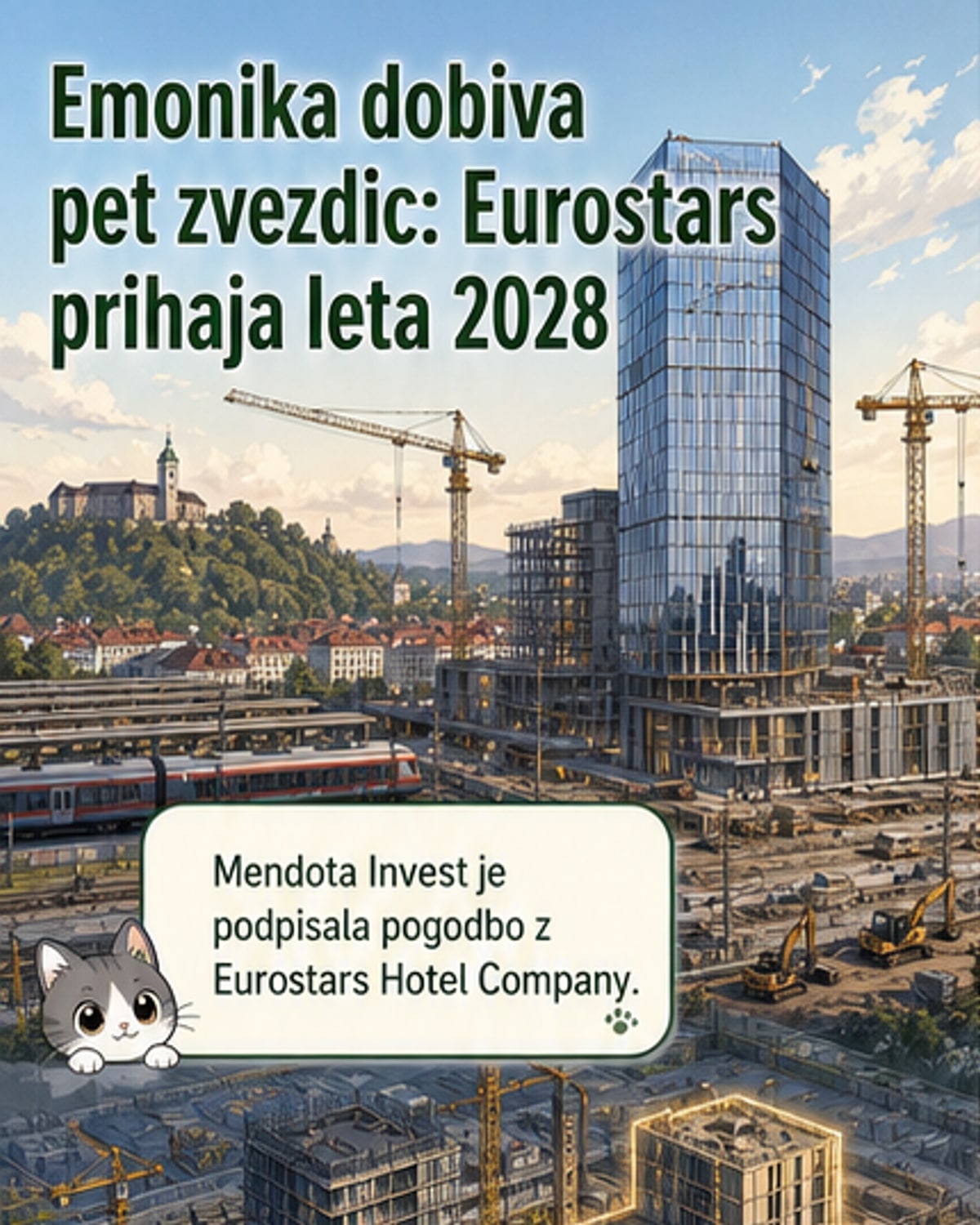 V Ljubljani od 2028 prvi petzvezdični Eurostars